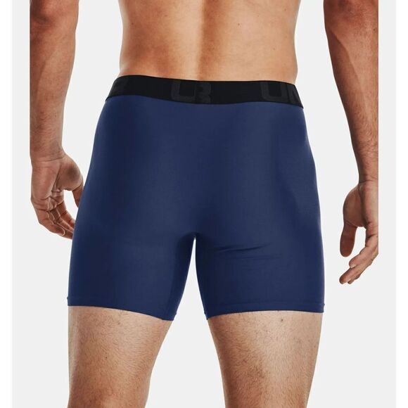 Under Armour 1332663 404 Men Sz 2XL Boxerjock 6 In Tech Boxer Briefs Indigo Blue - Picture 4 of 4